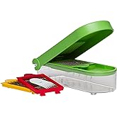 PrepWorks 3-Blade Dice &amp; Slice Chopper &ndash; Multi-Function Vegetable and Fruit Cutter, Easy to Use, Stainless Steel Blades, BPA-Free