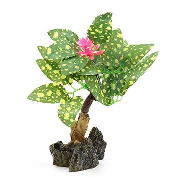 Amazon Com Uxcell Green Plastic Mini Tree Aquarium Betta Tank