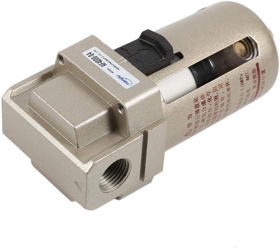 Aramox 1/2'' Air Filter Compressor, Air Line Filter, Aluminum Alloy Water Moisture Trap Separator Regulator Accessories - Image 4