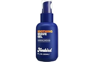 Freebird Shave Gel for Men - 60mL Ultra Smooth, Sensitive Skin Formula Ideal for Precision Shaving, Non-Foaming, Hydrating with Aloe Vera, Enhanced Glide, Travel Size, Compatible with All Razor Types