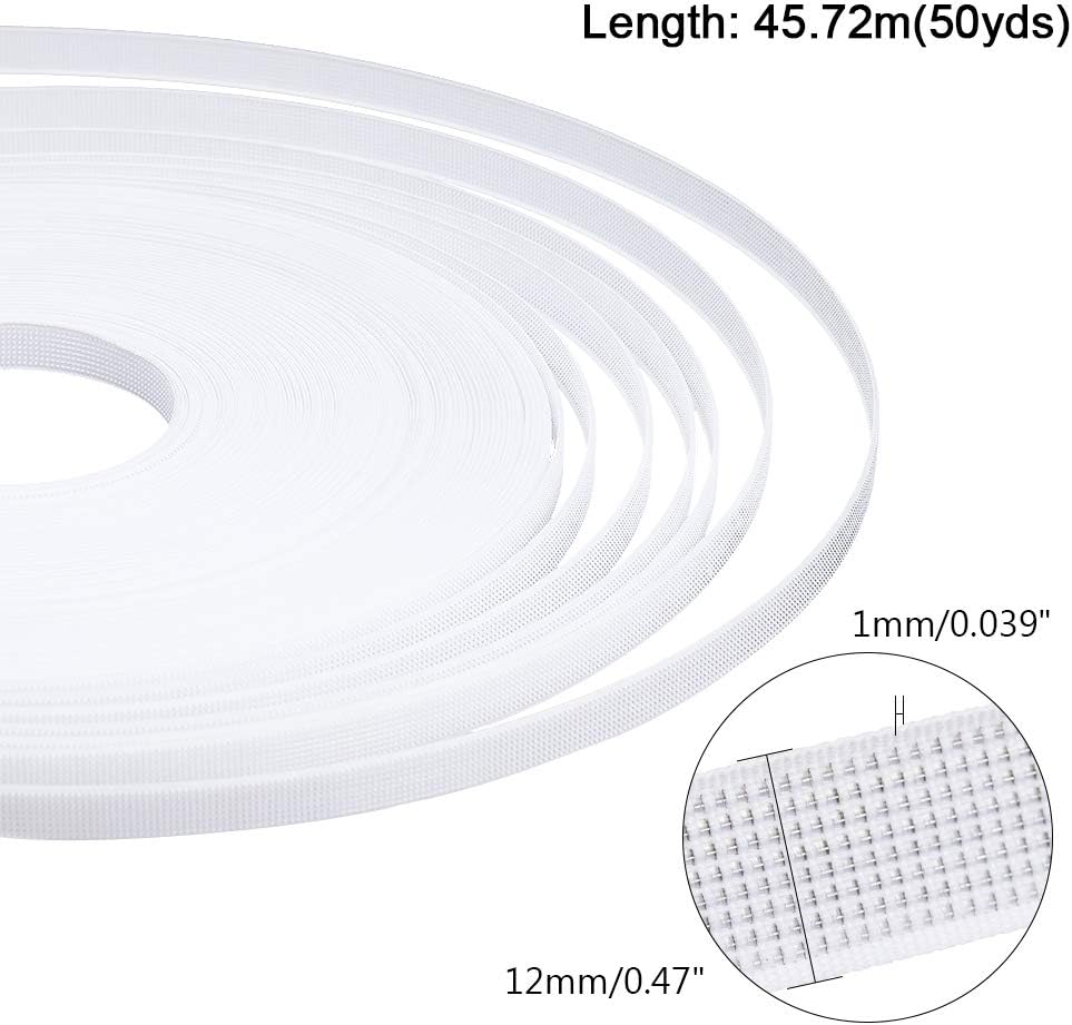 PH PandaHall 50 Yards 12mm Polyester Boning for Sewing White Sew-Through Low Density Boning for Wedding Dress Nursing Caps Party Gowns Swimwear Handbags Plush Playtings DIY Craft Making - Image 3