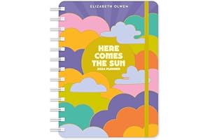 Elizabeth Olwen 2024 Weekly Planner: Here Comes the Sun | Travel-Size 12-Month Calendar | Compact 5" x 7" | Flexible Cover, Wire-O Binding, Elastic Closure, Inner Pockets