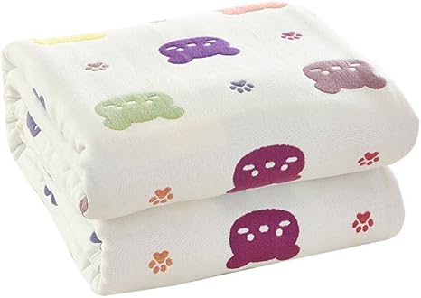 Amazon Co Jp 可愛い タオルケット おしゃれ 綿100 ガーゼケット ダブルサイズ 丸い洗える 動物柄 春夏 冷感 子供用 エアコン室用 お祝い用 出産祝い 保育園150 0cm 熊の笑顔柄 ホーム キッチン
