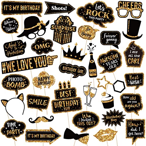 36 Pieces Birthday Photo Booth Prop Happy Birthday