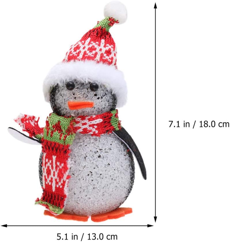 Uonlytech LED Christmas Lights Penguin Lights Color Changing Christmas Night Light Penguin Ornament Light Up Xmas Decoration for Kids - Image 4
