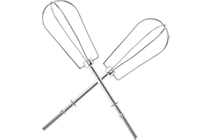 2PCS Hand Mixer Attachments Durable Eggs Beater Head Food Mixer Heads Stainless Steel Material Suitable for Baking Cream Repl