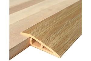EASETHRIFT Door-Threshold Floor-Transition-Strip 72 inch, Threshold 1/2'' ~ 3/5'', Thresholds Ramps for Doorways, Edge-Reducer Vinyl-Transition-Strip for Door/Floor (Raw Wood Grain)