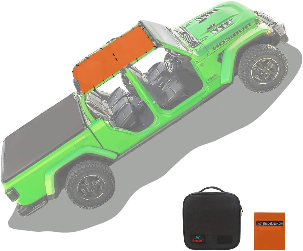 Shadeidea Sunshade for Jeep Gladiator JT (2018Current) 4 Door Top Sun Shade Front