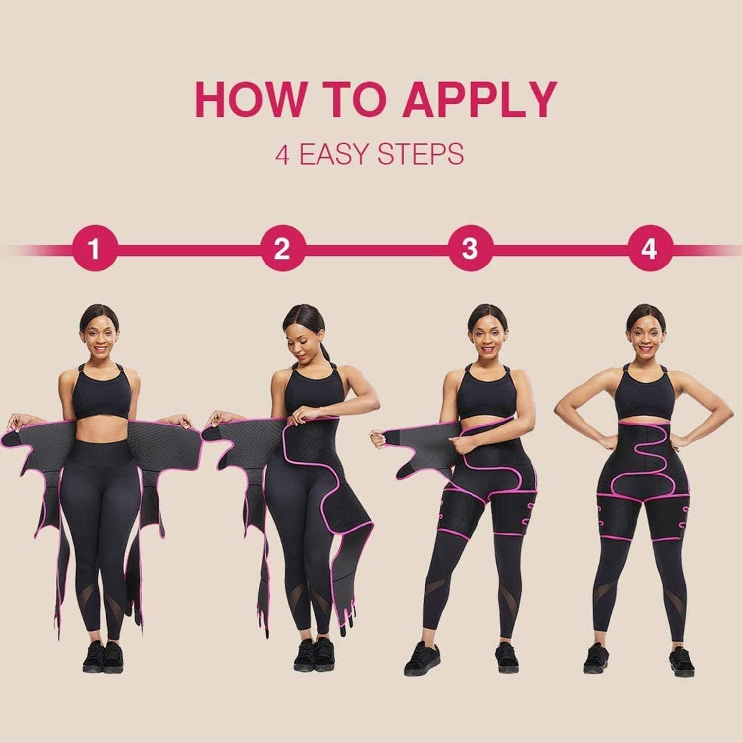 Waist and Thigh Trimmer for Women Weight Loss Hip Belt Explosion Sweat