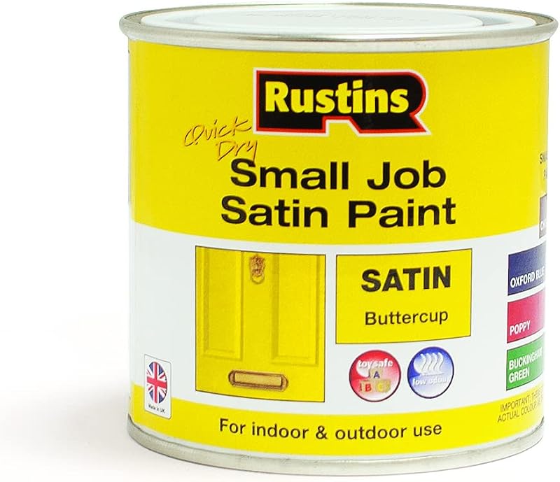 Rustins Small Job Satin Paint Buttercup 250ml