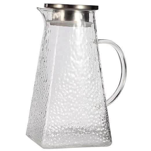 G.a HOMEFAVOR Jarra Agua Cristal de Borosilicato con Tapa Jarra de ...