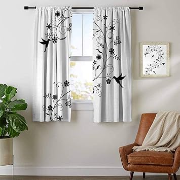 Amazon Com Youpinnong Black And White Curtains Bathroom Window