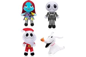 MLKGZ Jack Skellington Plush,4PCS Before Christmas Plush Toys,5" Pumpkin King Stuffed Toys Dolls,Gift for Fans,Kids Birthday, 4PCS JACK SUITS