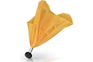 TEYS Professional American Football Referee Penalty Flag, Yellow Nylon Fabric, Weighted Base with Silver Spring Neck, High Vi