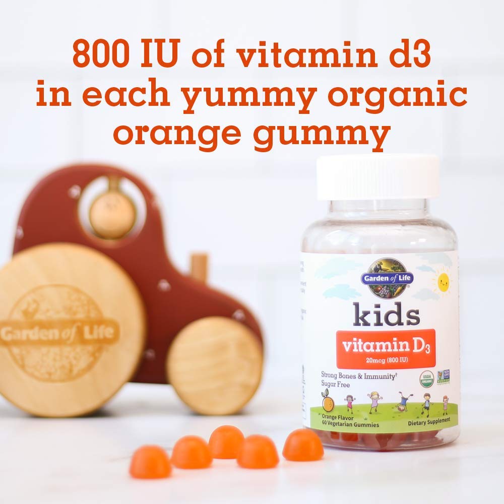 Garden of Life Kids Organic Vitamin D3 Gummies Orange Flavor Strong Bones eBay