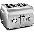 KitchenAid 4-Slice Toaster with Manual High-Lift Lever, Brushed Stainless Steel, KMT4115SX