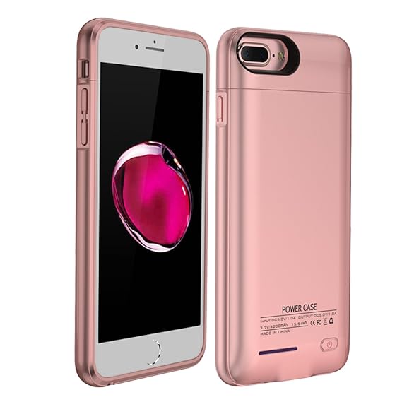 fitmore iPhone 6 6s 7 8 Akku Hülle, Ultradünnes Schnelles Wieder Aufladen Akku Tragbare Ladebatterie Zusatzakku Externe Handy