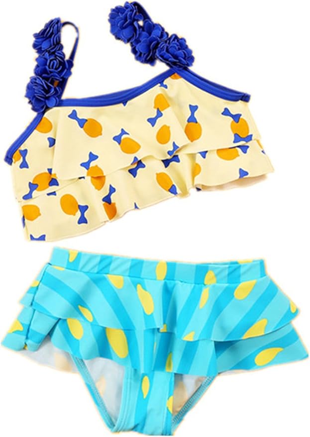 Costume A Due Pezzi Per Bambine E Ragazze - Comodo E Colorato