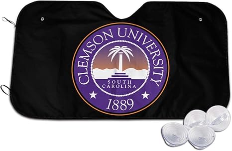 Amazon Com N C Clemson Windshield Sun Shade Universal Car Sunshade Keep Cool Uv Sun Reflector Home Kitchen