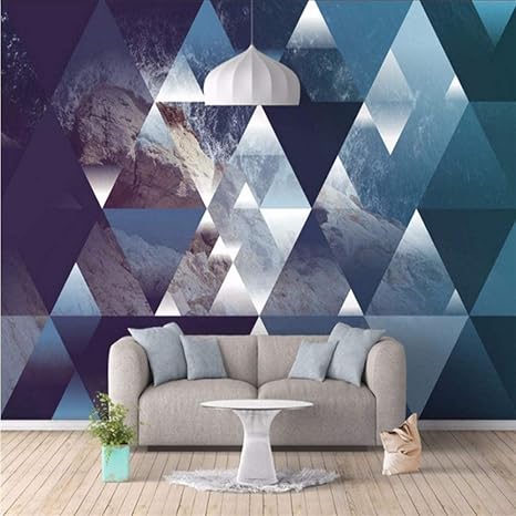 Amazon Djskhf カスタム任意のサイズの3d写真の壁紙の壁3d壁画壁紙北欧ファンタジー風景三角透視背景壁 400x280cm 壁紙