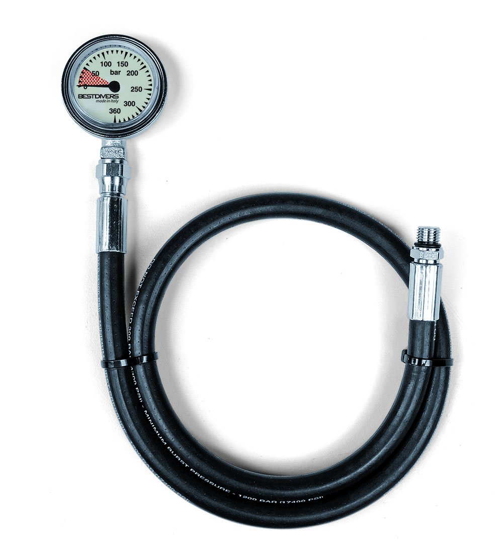 Best divers Ab0770St Sub Pressure Gauge, Chromed Brass, 4.5 x 2 cm