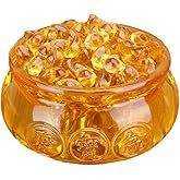 3.1 inch Crystal Golden Treasure Pot-feng Shui Decor-Home Office Decor Chinese Gifts - Crystal Glass Treasure Basin Good Luck