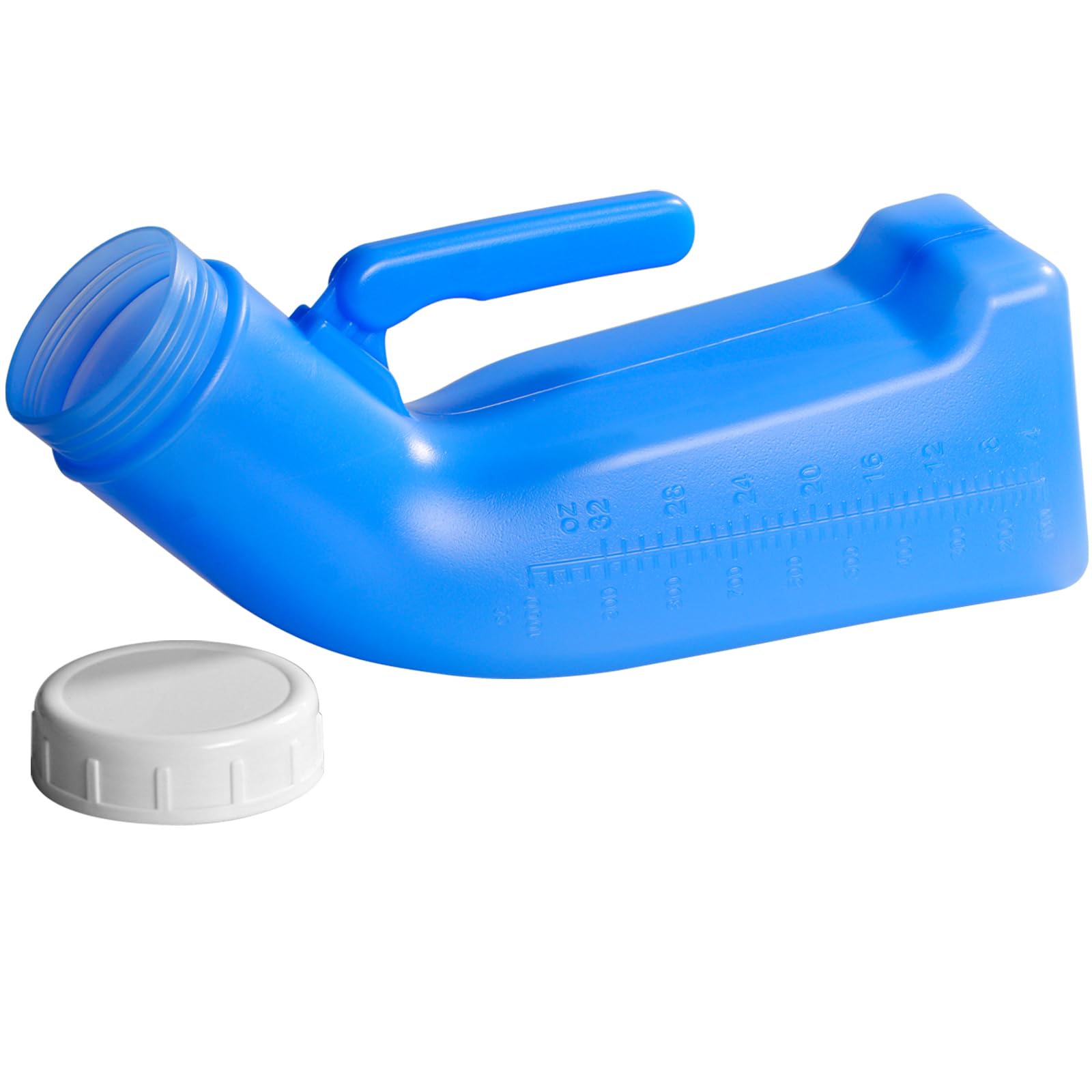 Urinal Bottle Portable Urinal Toilet 1L Male Plastic Pee Bottle Urine Bottles with Lid Wee Potty for Travel Tent Camping Emergency