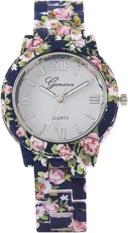 Trendy Womens Watch, Plastic Strap Rome Number Dial Wristwatch for Women Men, Casual Quartz Wristwatch