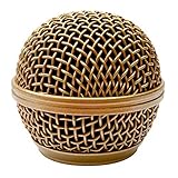 Reemplazo SA-M30Grille-Oro Oro malla de acero micrÂ³fono Grill Jefe de Shure SM58, Shure SV100