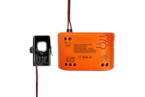 HUACAOE Tuya app WiFi Smart Energy Monitor, Single Phase Clamp Electricity Meter with 1 * 80ACT Current Transformer, Remote Monitor Meter Real-Time Electricity