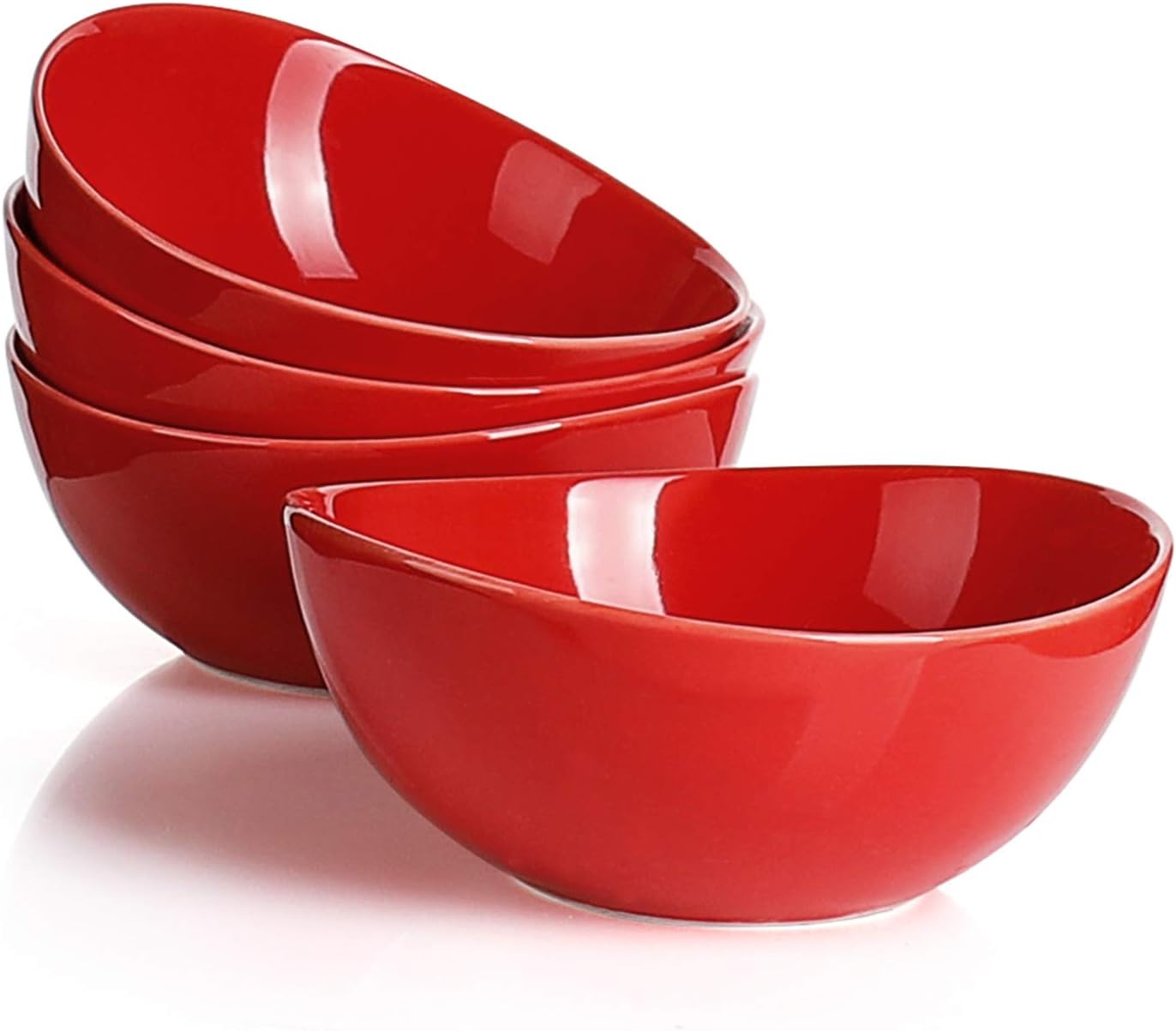 Sweese 103.401 Porcelain Bowls - 28 Ounce for Cereal, Salad and Desserts - Set of 4, White: Kitchen & Dining
