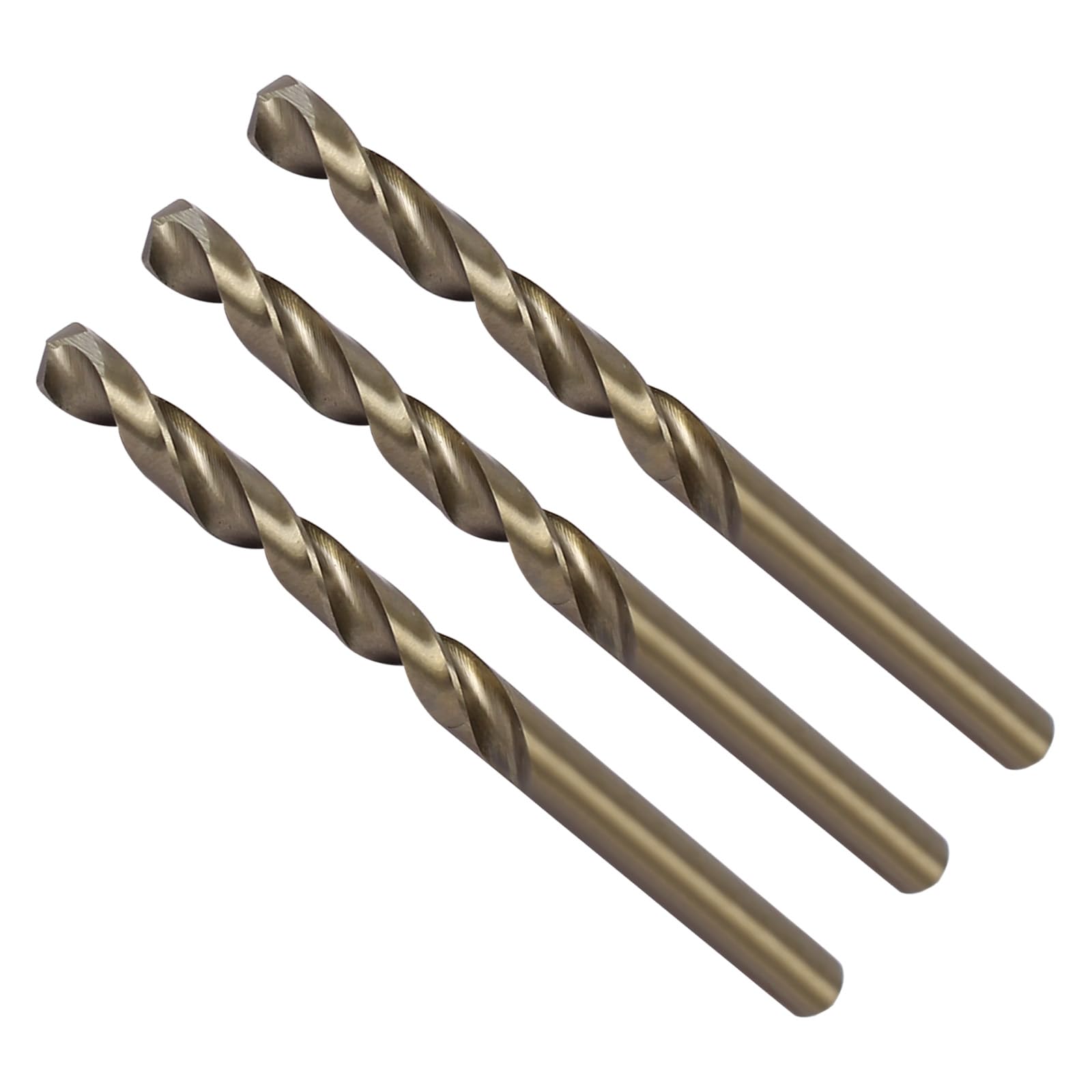 CoCud High Speed Steel Cobalt Twist Drill Bits, 6.1mm Diameter 90mm Length, Straight Twist Jobber Drill Bit - (Applications: for Metal Woodwork Plastic Aluminum), 3Pieces