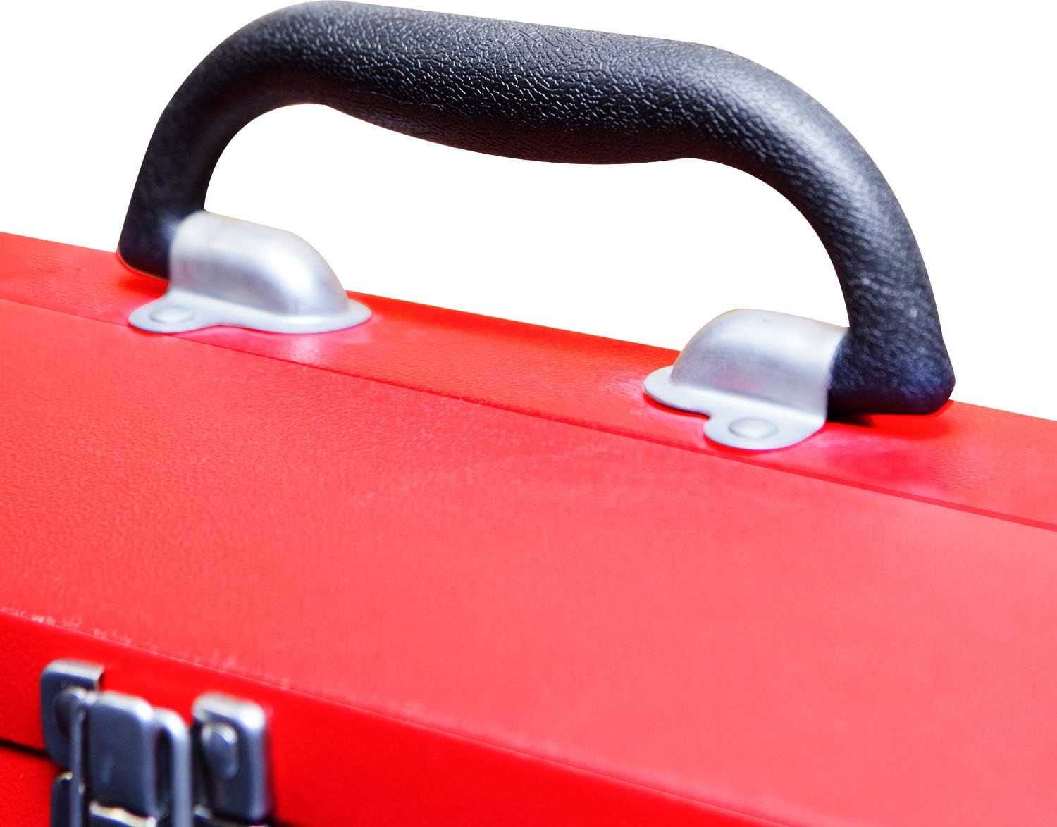 BIG RED TB102 Torin 16" Hip Roof Style Portable Steel Tool Box with Metal Latch Closure, Red: Automotive