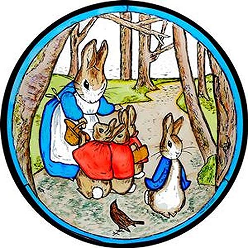 HENSITA Static Window Cling in Beatrix Potter's Mrs Bunny and Peter in the Woods Design