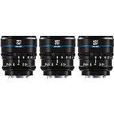 SIRUI Night Walker S35 Manual Focus Cine Lens Set, 24mm, 35mm, 55mm, T1.2 Large Aperture Lensfor E Mount Cameras, FX30, ZVE-1