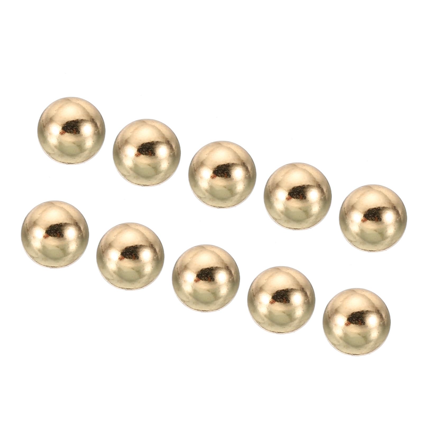PATIKIL M4 Thread Cap Nuts Knob, 50 Pack Steel Ball Lamp Decoration Screw Caps Nut Cover for Furniture Lighting, French Gold