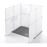 MEEXPAWS Cat Litter Box Enclosure, Splash Guard High Walls with Litter Mat | XXL Litter Box Pee Shield, DIY Plastic Sheets Easy Clean, Litter Containment, Privacy Screen, Wall Protector