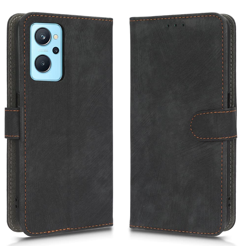 XINNI RFID Protective Phone Case for Oppo A36 4G/A76 4G/A96 4G, PU/TPU Flip Leather Shockproof Cover, Black — image 1