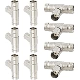 uxcell BNC 3-Way Female to Female T Adapter RF Coaxial Jack Pack of 10