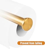HITSLAM Gold Brushed Brass Toilet Roll Holder Self Adhesive 304 Stainless Steel view 2