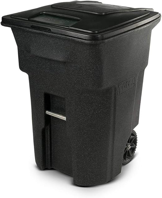 Toter 96 Gal. Trash Can Blackstone with Wheels and Lid (96