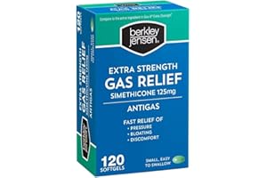 Berkley Jensen Extra Strength Gas Relief Softgels - Fast Acting and Effective Simethicone 125 Mg Softgels - Digestive Discomfort, Bloating and Gas Relief for Adults - 120 Count (Pack of 1)