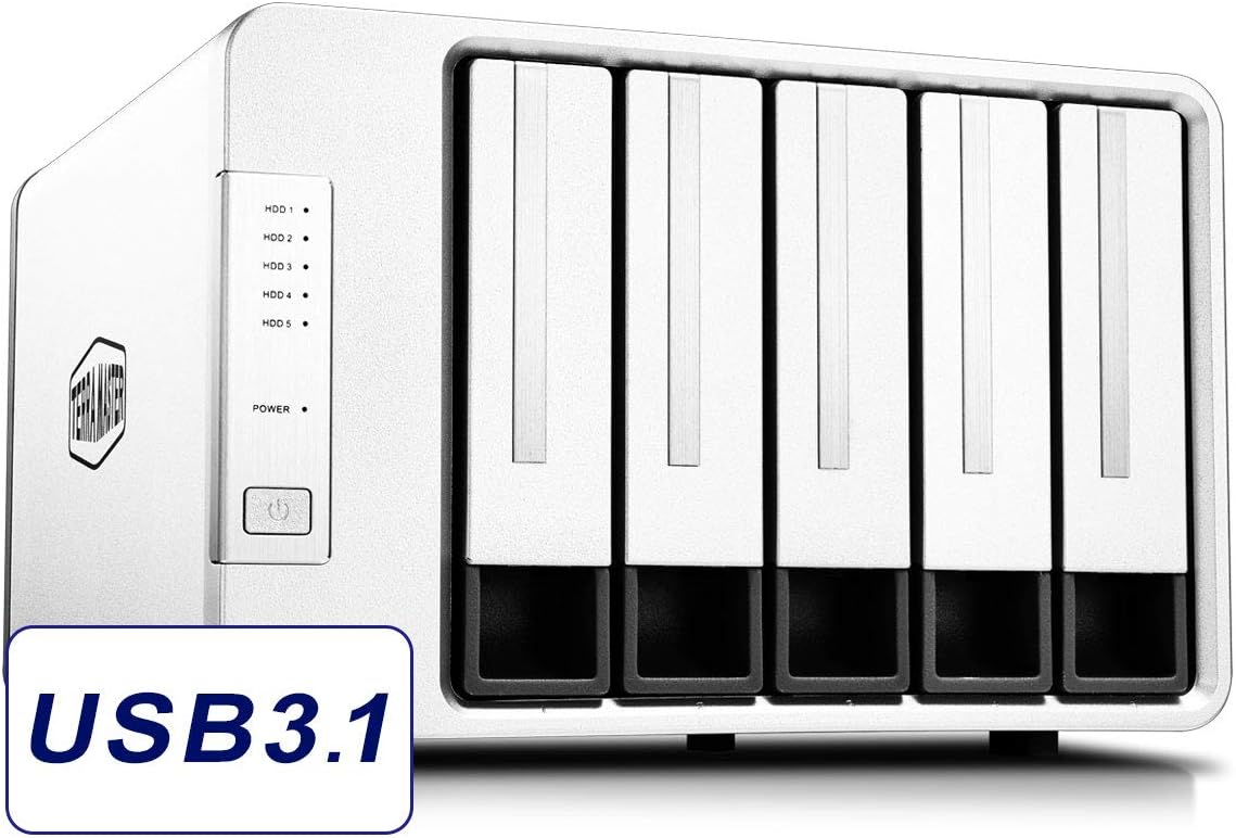 Amazon Terramaster D5 300 Usb3 1 5gbps Raid 0 Raid 1 Raid 5 Raid 10 Clone Jbod Single Diskをサポートする タイプc 5ベイ外付けハードディスクエンクロージャー ディスクレス ドライブケース 通販