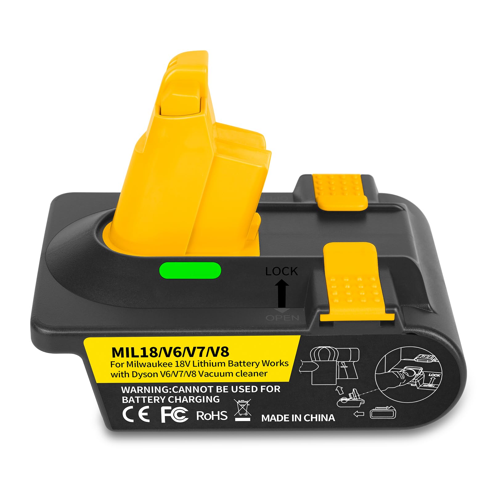 Photo 1 of ADPLIFE Battery Adapter - Compatible with Dyson V6, V7, V8. Convert M18 Battery for Dyson Vacuum Cleaners (V6, V7, V8 Series) (for Milwaukee)