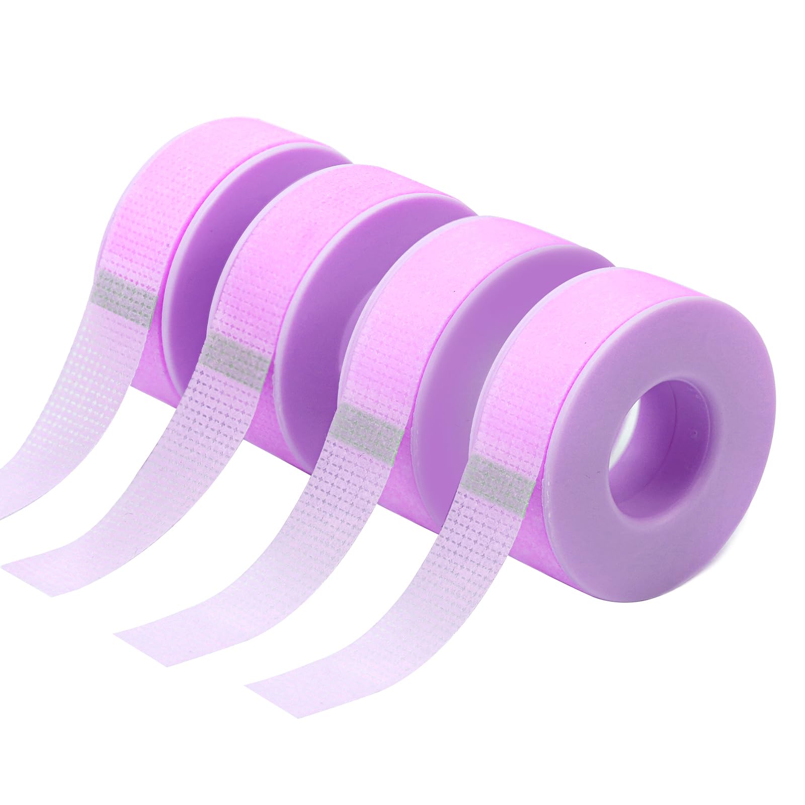 Obeyalash Purple Silicone Lash Tape for Eyelash Extension, 4 Rolls, 0.49inch x 15.7 Yards, Breathable, Waterproof, Hypoallergenic