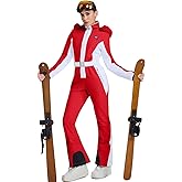 YEEFINE Womens Ski Suit One Piece Snowsuit Slim Insulated Jumpsuits Waterproof Windproof Winter Snow Snowboard