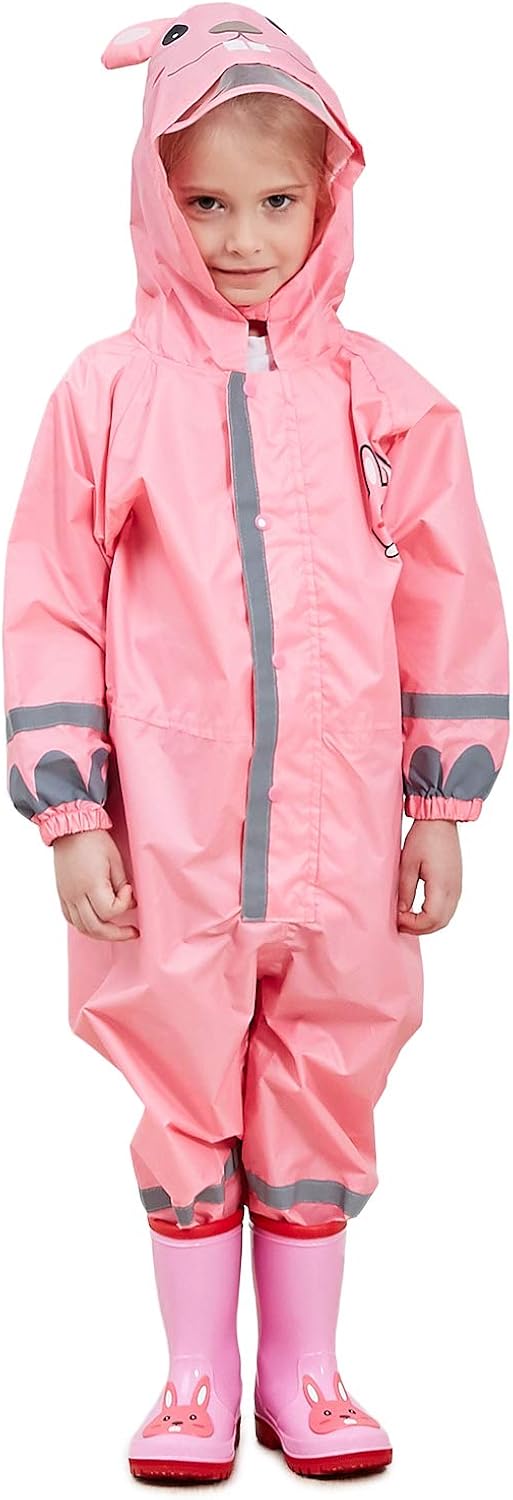 Adorel Girls Puddle Suit Waterproof Raincoat Reflective Amazon.co.uk