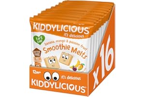 Kiddylicious Mango, Banana and Passion Fruit Smoothie Melts 6g, (Pack of 16)
