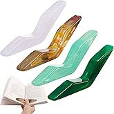 Eaasty 4 Pcs Thumb Book Page Holder for Reading Resin Book Opener Holder Multiple Colors Books Accessories Gifts for Reading Lovers Women Men(Fresh Color)