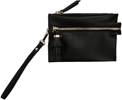 black wristlet clutch